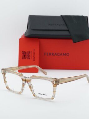 Salvatore Ferragamo SF2993 279 Unisex Square Eyeglasses 53mm – Sand